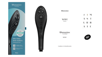 Womanizer - Wave 2-in-1 Pleasure Stimulation Shower Head - Black - Stag Shop