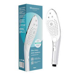 Womanizer - Wave 2-in-1 Pleasure Stimulation Shower Head - Chrome - Stag Shop
