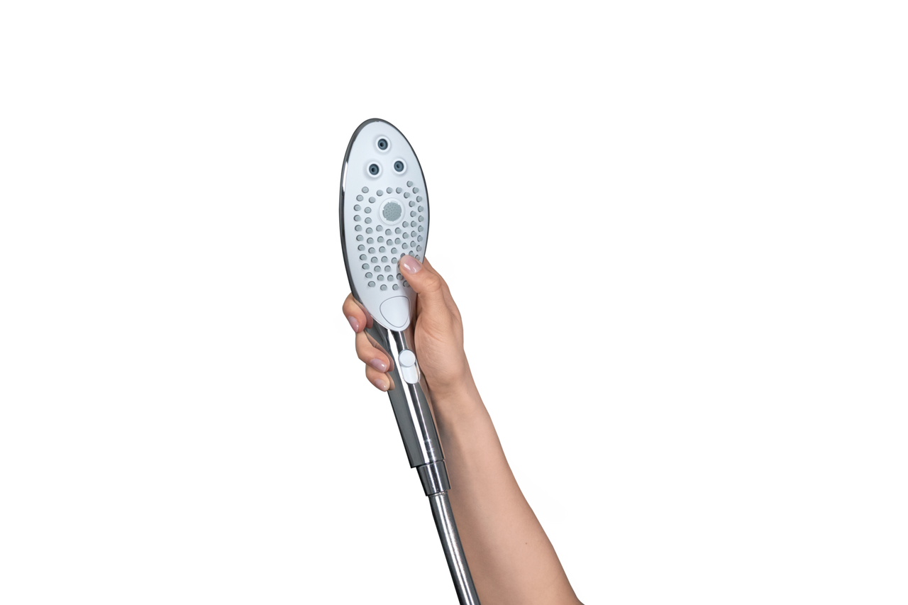 Womanizer - Wave 2-in-1 Pleasure Stimulation Shower Head - Chrome - Stag Shop