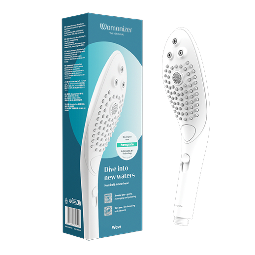 Womanizer - Wave 2-in-1 Pleasure Stimulation Shower Head - White - Stag Shop