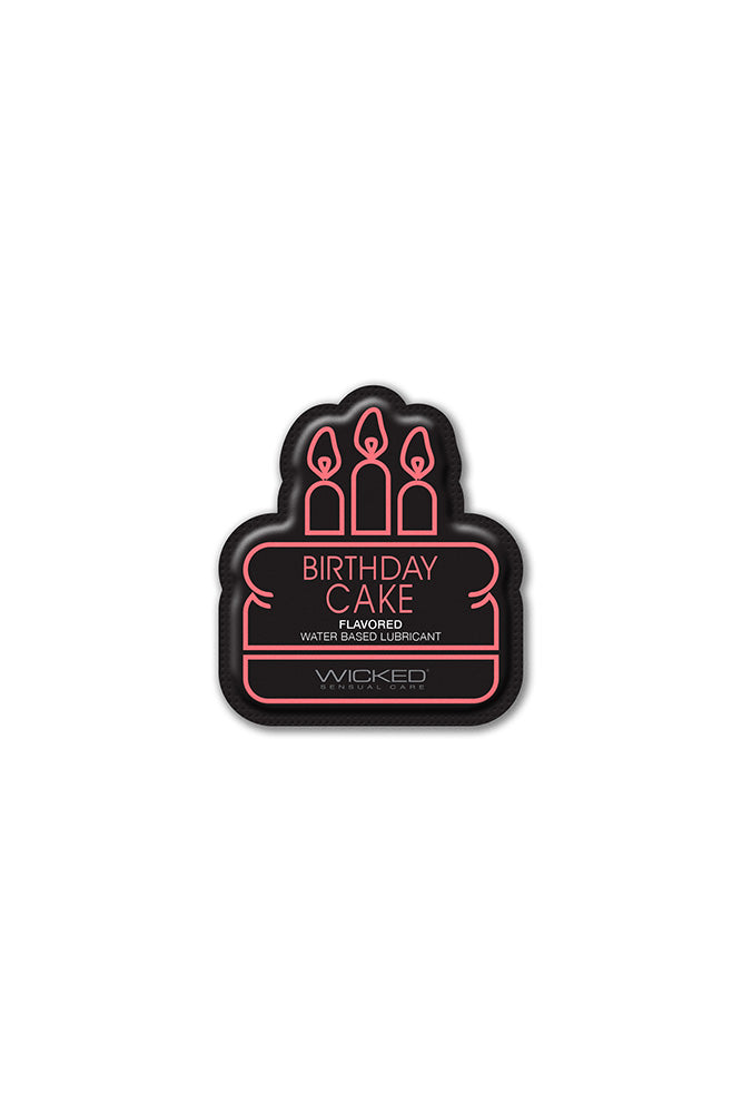 Wicked Sensual Care - Aqua Flavored Lubricant - Birthday Cake - 3ml Foil Packet - Stag Shop