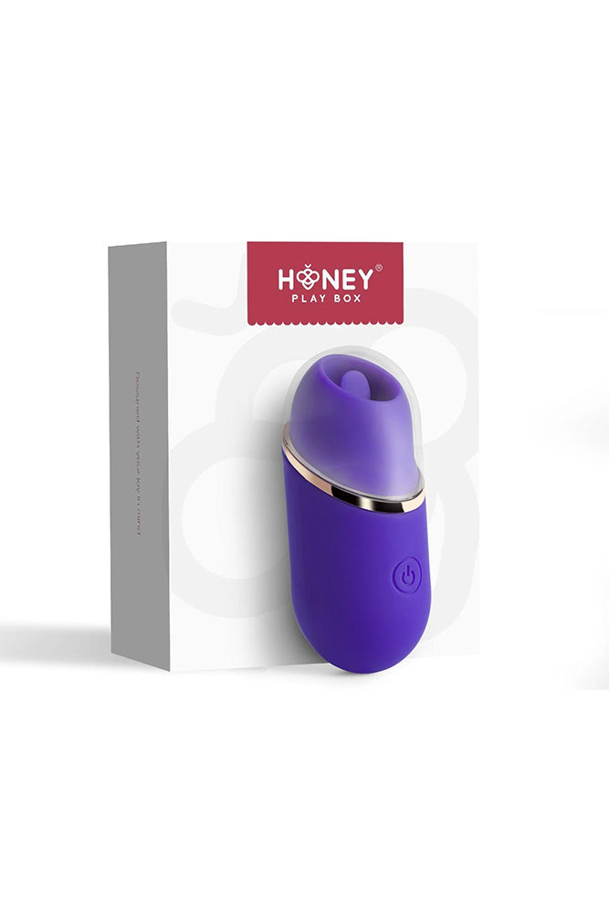 Honey Play Box - Abby Pocket Sized Flickering Clitoral Stimulator - Purple - Stag Shop