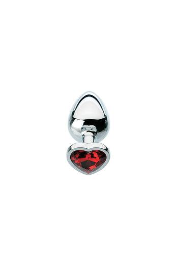 Adam & Eve - Red Heart Gem Anal Plug - Small - Stag Shop