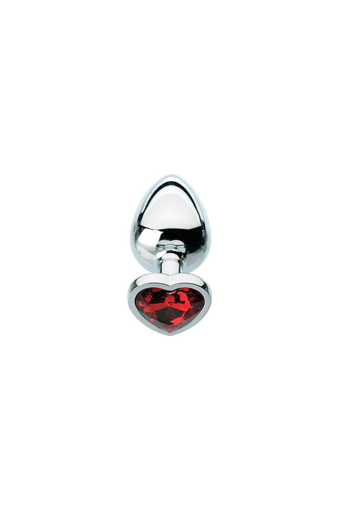 Adam & Eve - Red Heart Gem Anal Plug - Small - Stag Shop