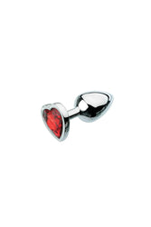Adam & Eve - Red Heart Gem Anal Plug - Small - Stag Shop