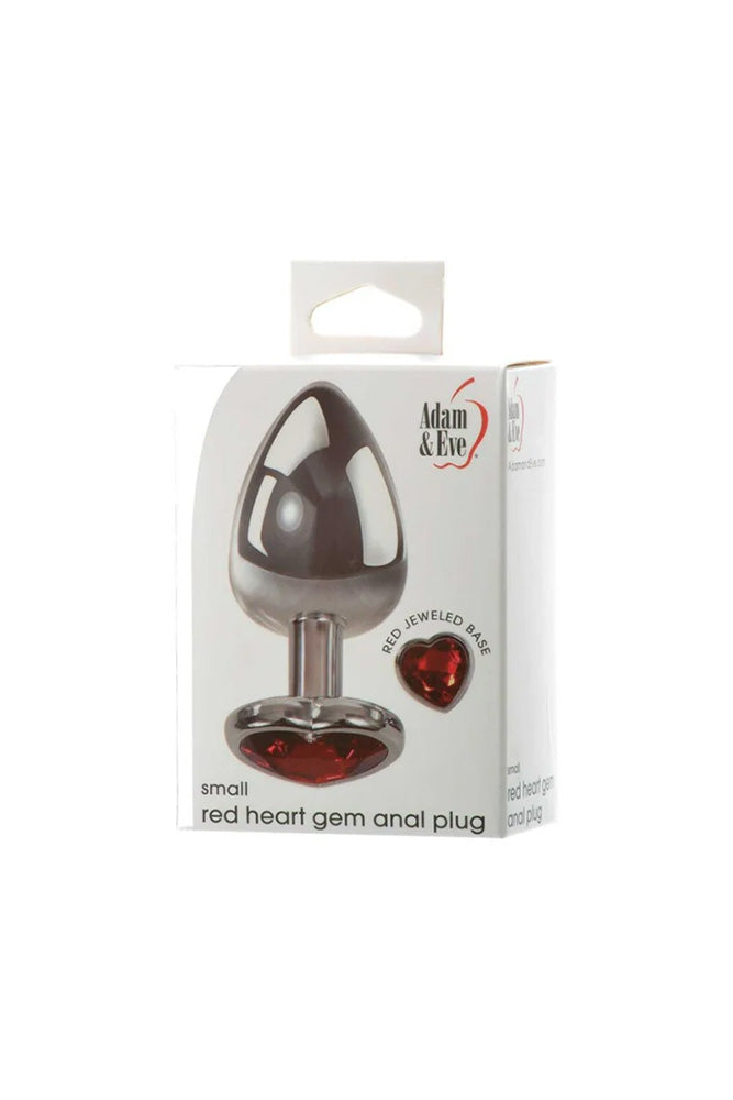 Adam & Eve - Red Heart Gem Anal Plug - Small - Stag Shop