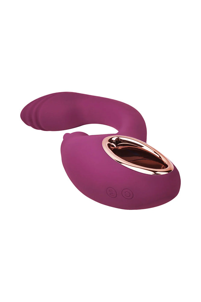 Adam & Eve - Rose Gold Clit Tickler Dual Stimulating Vibrator - Stag Shop