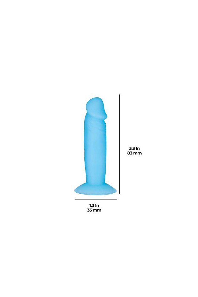 Addiction - Silly Willy 3.3" Miniature Glow in the Dark Dildo - Assorted Colours - Stag Shop