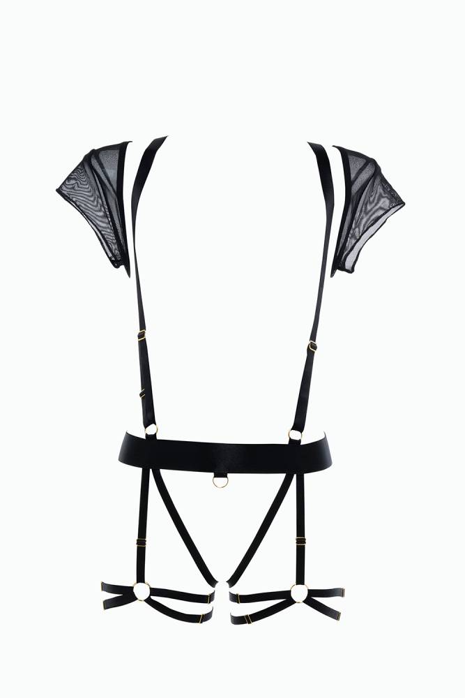 Allure Lingerie - Adore - St. Tropez Babe Strappy Teddy - Black - OS - Stag Shop