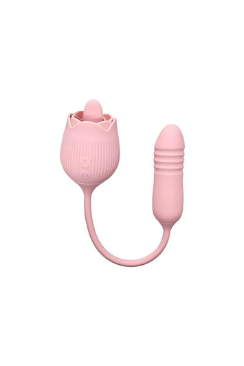 Adam & Eve - Thrust & Tickle Rose Vibrator - Stag Shop