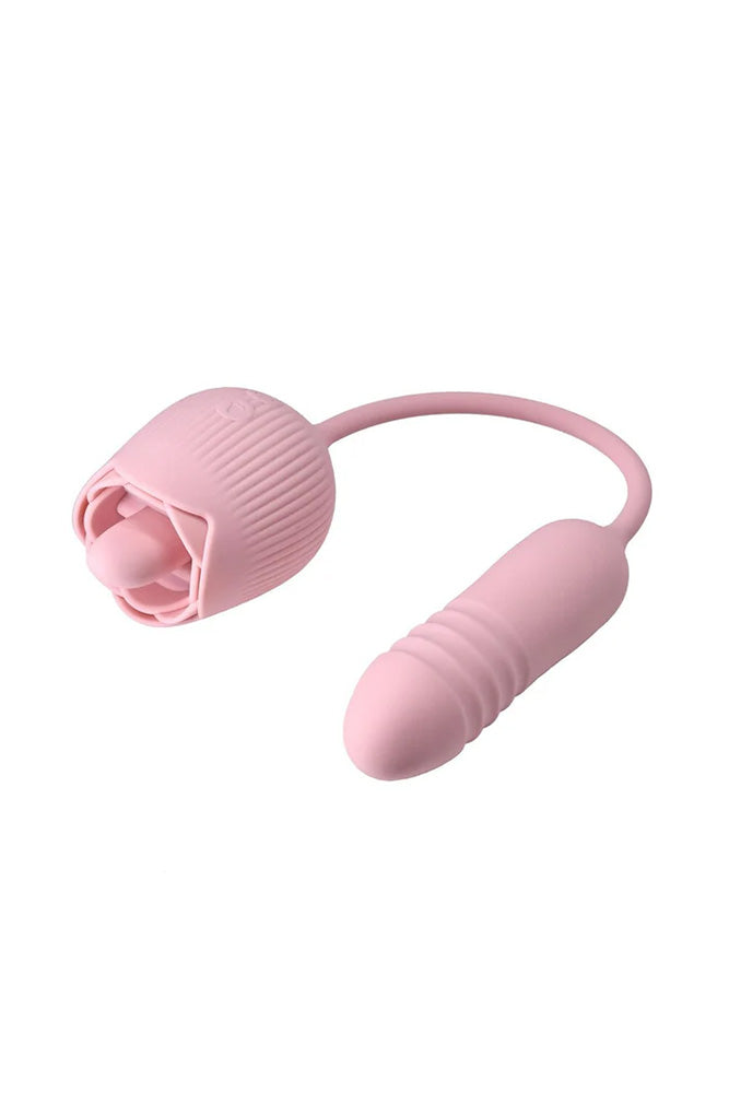 Adam & Eve - Thrust & Tickle Rose Vibrator - Stag Shop