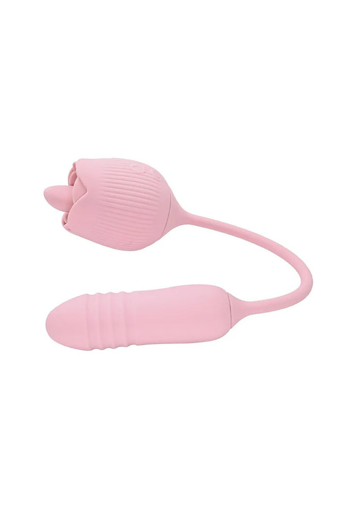 Adam & Eve - Thrust & Tickle Rose Vibrator - Stag Shop