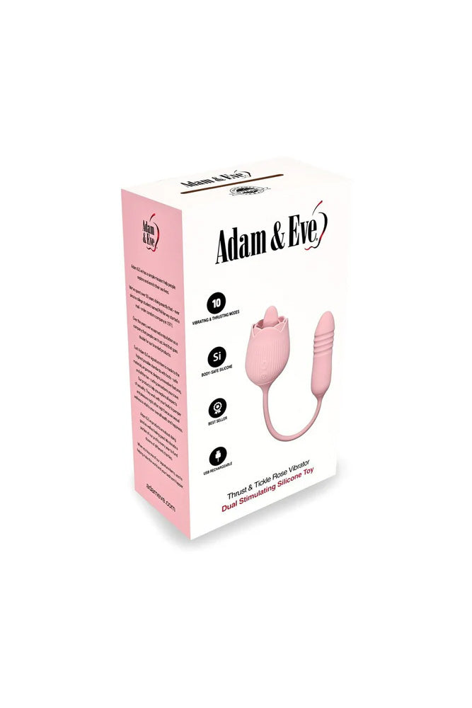 Adam & Eve - Thrust & Tickle Rose Vibrator - Stag Shop