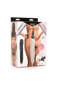 Thumbnail for XR Brands - Tailz - Snap-On Vibrating Silicone Plug with 3 Interchangeable Tails - Stag Shop