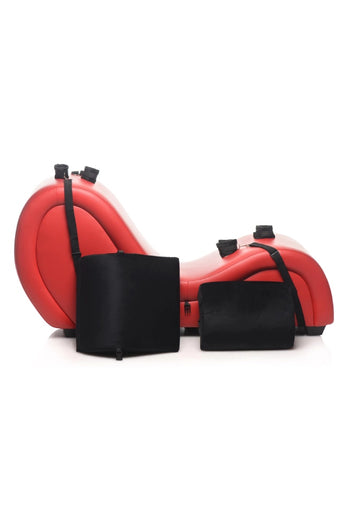 XR Brands - Master Series - Kinky Couch Sex Chaise Lounge With Love Pillows - Red - Stag Shop