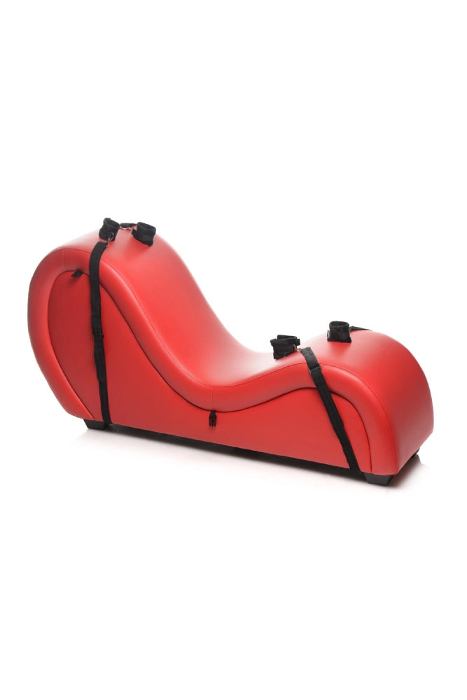 XR Brands - Master Series - Kinky Couch Sex Chaise Lounge With Love Pillows - Red - Stag Shop