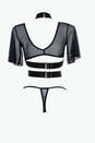 Allure Lingerie - Adore - Dreamer Strappy Top & Thong - Black - OS - Stag Shop