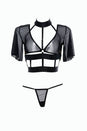 Allure Lingerie - Adore - Dreamer Strappy Top & Thong - Black - OS - Stag Shop
