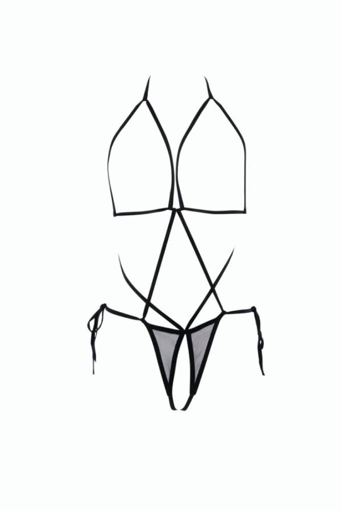 Allure Lingerie - Harlowe Strappy Teddy - Assorted Colours - OS - Stag Shop