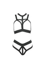 Allure Lingerie - Kitten - In Love & Lust Harness Bra & Thong - Black - OS - Stag Shop