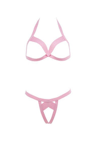Thumbnail for Allure Lingerie - Kitten - Together Forever Harness Bra & Thong - Assorted Colours - OS - Stag Shop