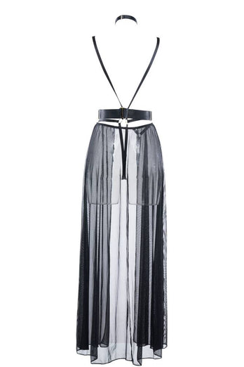 Allure Lingerie - Adore - Mademoiselle Moi Harness with Attached Skirt - Black - Stag Shop