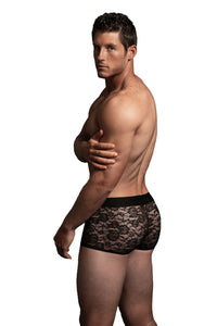 Thumbnail for Allure Lingerie - Luca - Men's Lace Boxers - Black - Various Sizes - Stag Shop