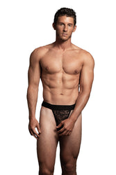 Allure Lingerie - Luca - Men's Lace Jock - Black - Various Sizes - Stag Shop