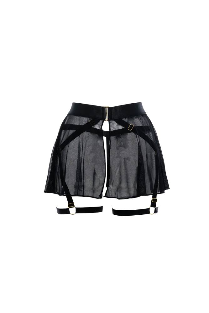 Allure Lingerie - Adore - Some Like it Hot Garter Skirt - Black - OS - Stag Shop