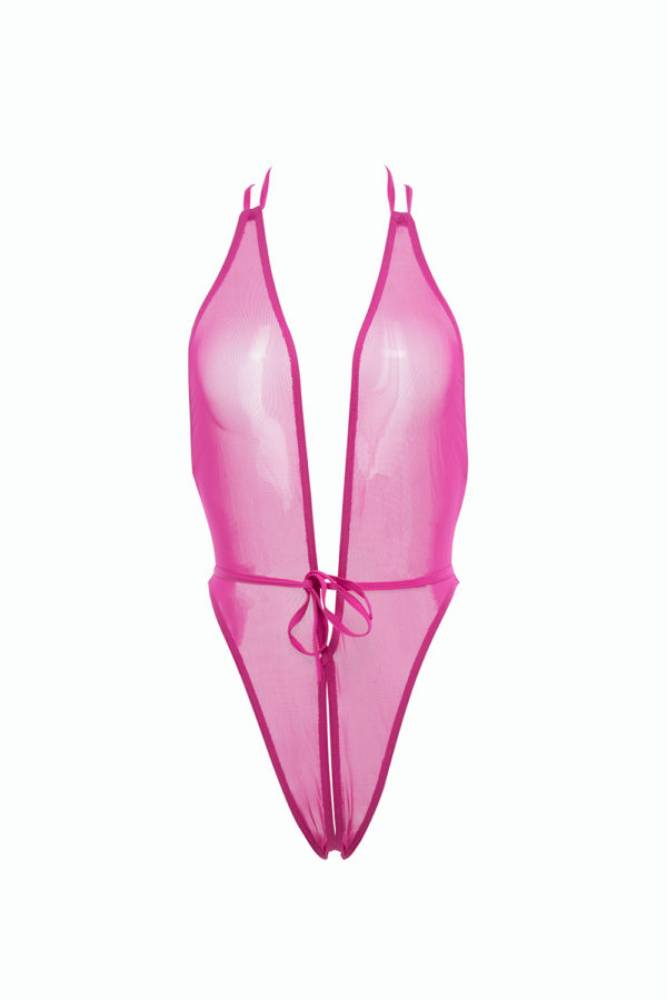 Allure Lingerie - Vesper Deep V Teddy - Assorted Colours - OS - Stag Shop