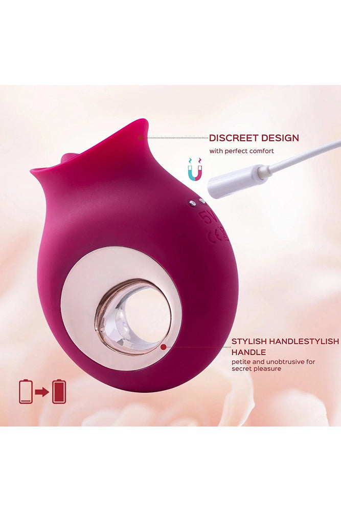 Honey Play Box - Alvina Vibrating & Licking Clitoral Stimulator - Red - Stag Shop