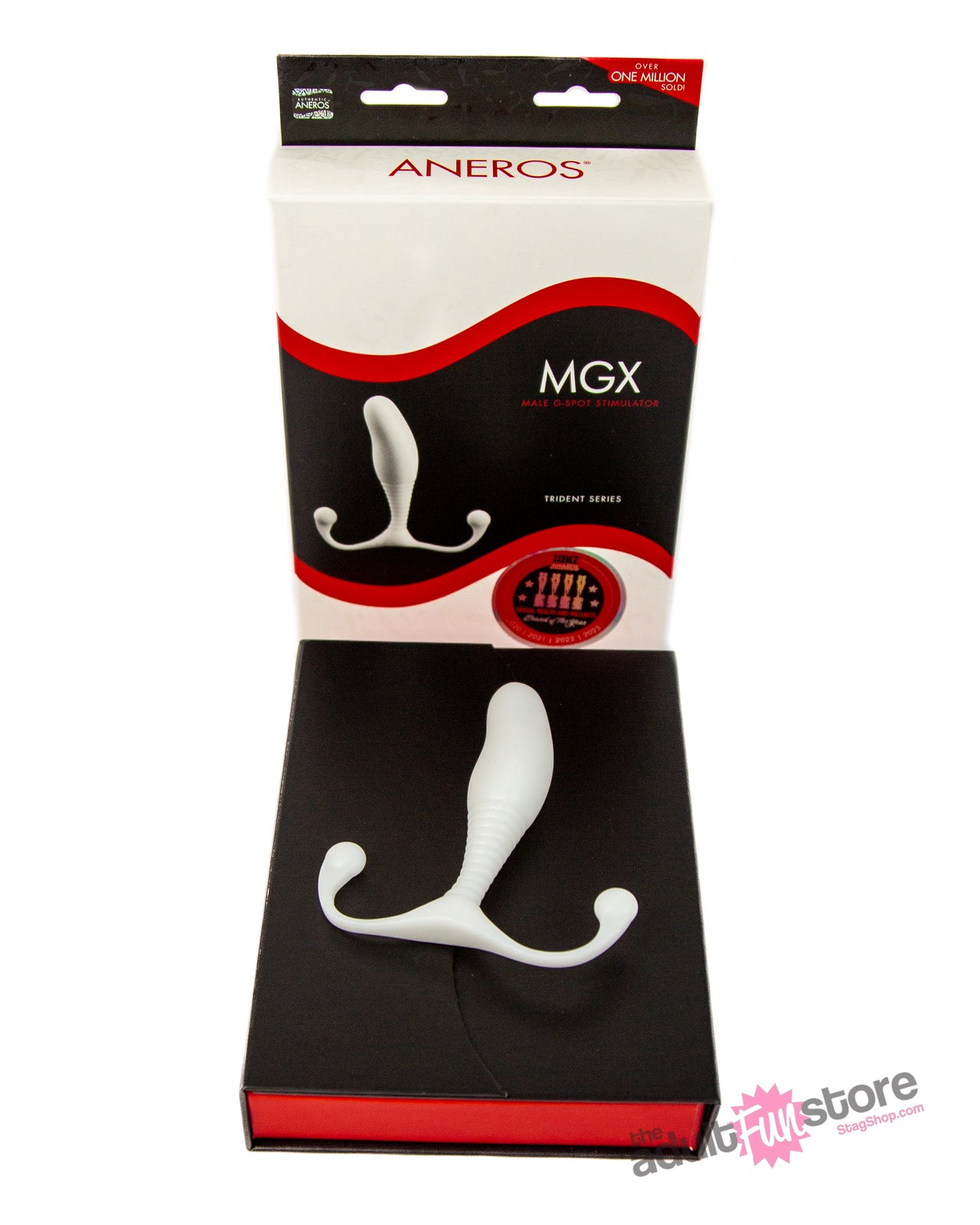 Aneros - MGX Trident Prostate Massager - White - Stag Shop