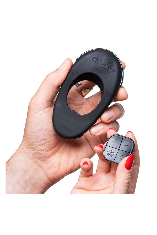 Hot Octopuss - Atom Plus Lux Vibrating Cock Ring with Remote - Black - Stag Shop