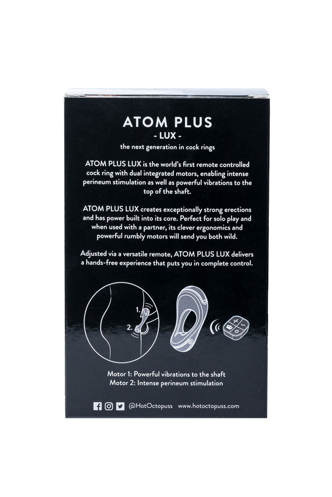 Hot Octopuss - Atom Plus Lux Vibrating Cock Ring with Remote - Black - Stag Shop