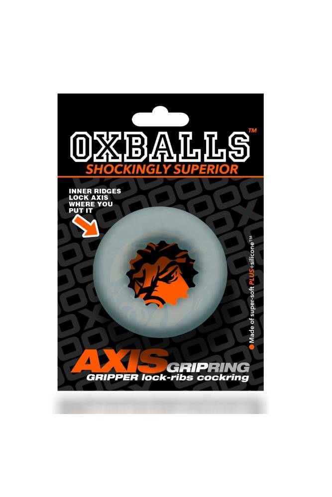 Oxballs - Axis Gripping Cockring - Clear Ice - Stag Shop