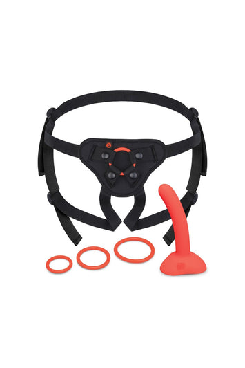 b-Vibe - Beginners Strap-On Harness Set with 5" Silicone Dildo - Stag Shop