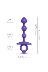 b-Vibe - Butties - Zip Beaded Silicone Anal Plug - Stag Shop