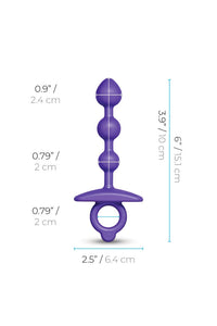 Thumbnail for b-Vibe - Butties - Zip Beaded Silicone Anal Plug - Stag Shop