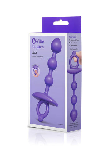 b-Vibe - Butties - Zip Beaded Silicone Anal Plug - Stag Shop