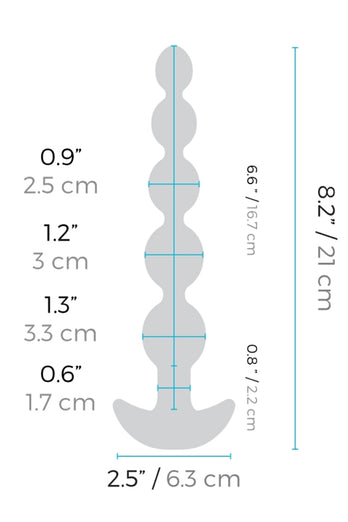 b-Vibe - Cinco Anal Beads - Black - Stag Shop