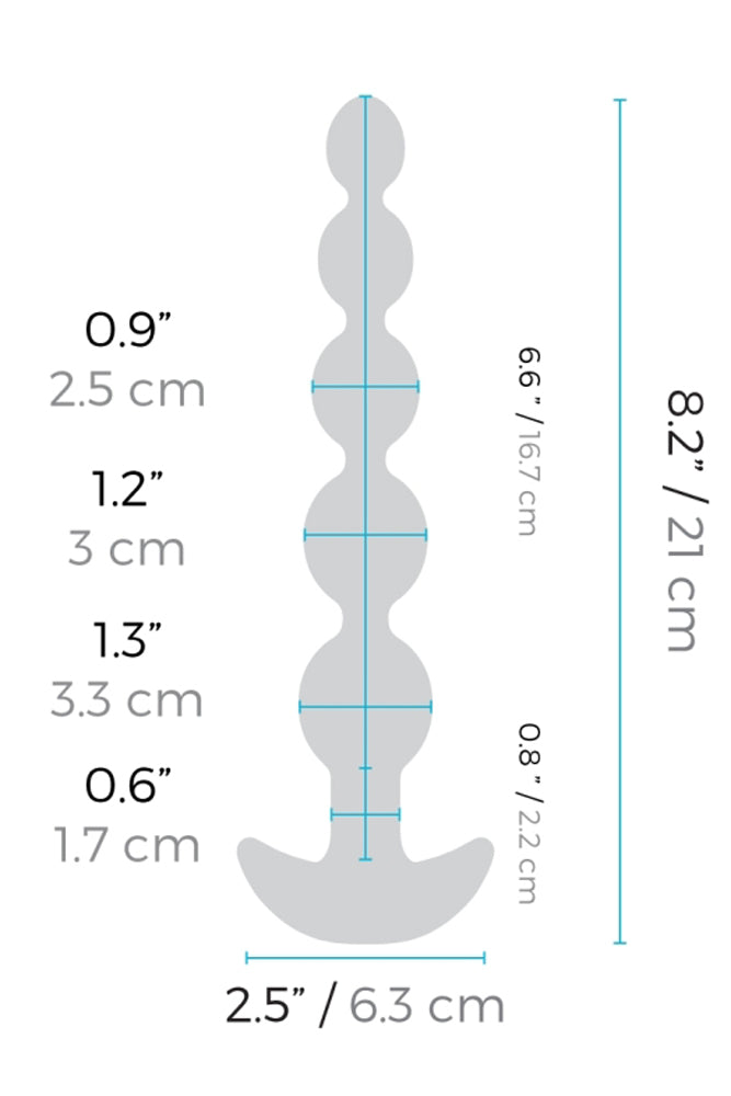 b-Vibe - Cinco Anal Beads - Black - Stag Shop