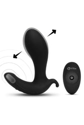 b-Vibe - Expand Vibrating & Inflating Prostate Plug with Remote Control - Black - Stag Shop