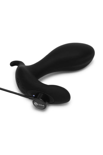 b-Vibe - Expand Vibrating & Inflating Prostate Plug with Remote Control - Black - Stag Shop