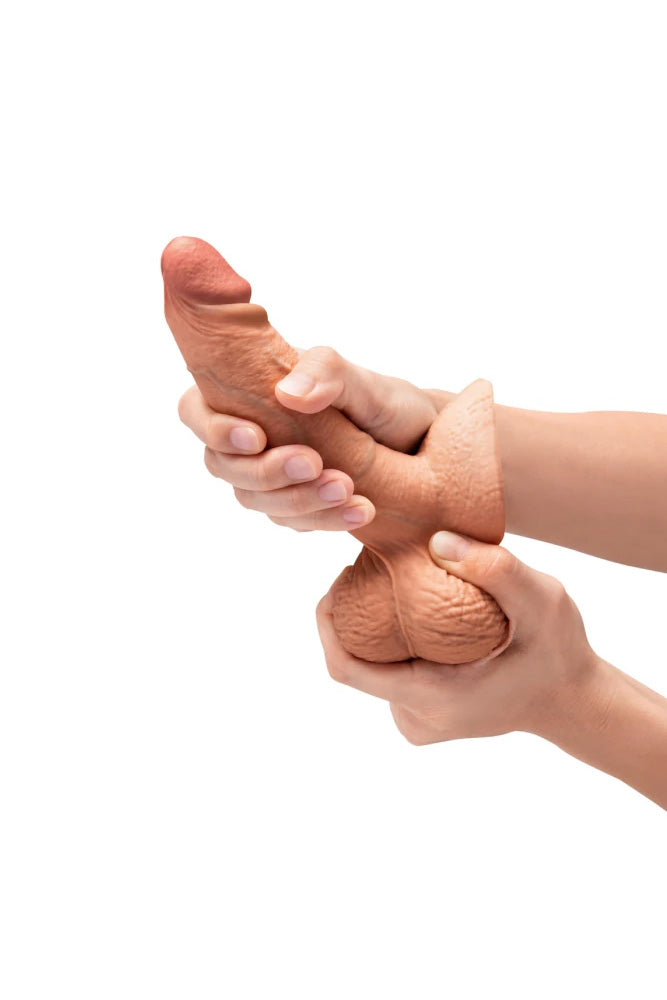 b-Vibe - Slipskin Girthy Realistic 6" Silicone Dildo - Stag Shop