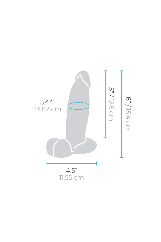 b-Vibe - Slipskin Girthy Realistic 6" Silicone Dildo - Stag Shop
