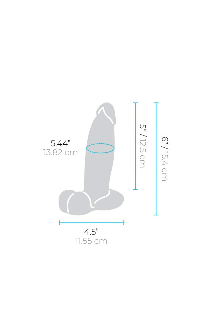 b-Vibe - Slipskin Girthy Realistic 7" Silicone Dildo - Stag Shop