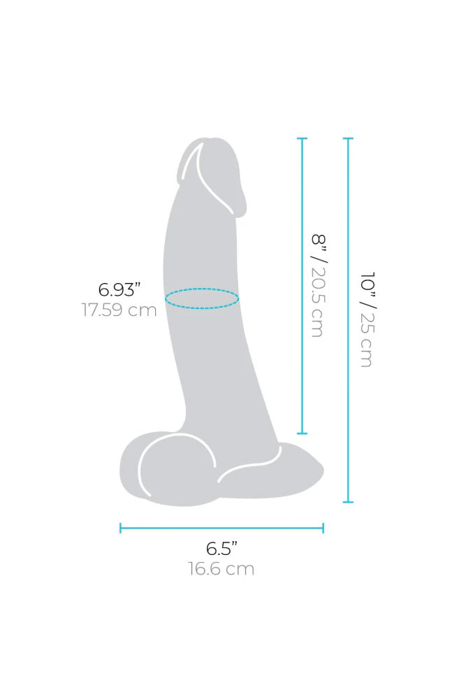 b-Vibe - Slipskin Curvy Realistic 10" Silicone Dildo - Stag Shop