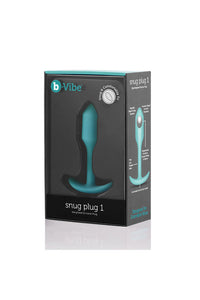 Thumbnail for b-Vibe - Snug Plug 1 - Weighted Butt Plug - Mint - Stag Shop