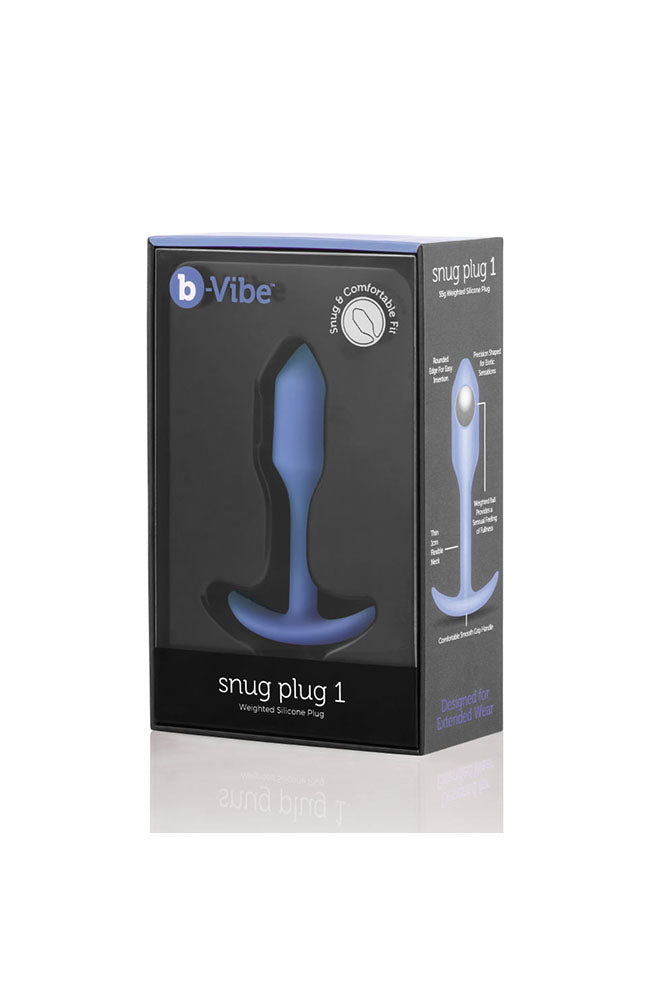 b-Vibe - Snug Plug 1 - Weighted Butt Plug - Violet - Stag Shop