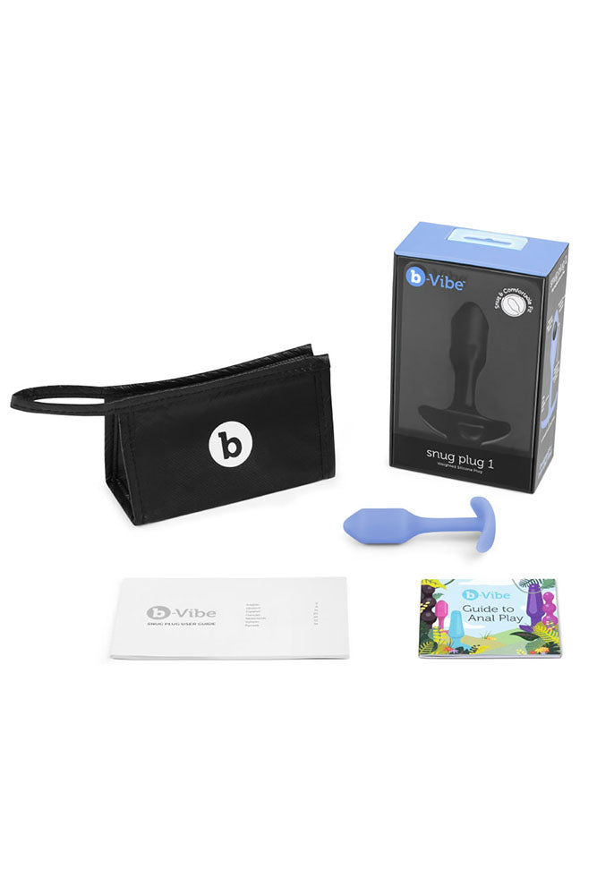 b-Vibe - Snug Plug 1 - Weighted Butt Plug - Violet - Stag Shop